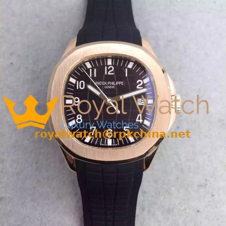 Replica Patek Philippe Aquanaut Jumbo 5167R-001 MK Rose Gold Brown Dial Swiss 324SC