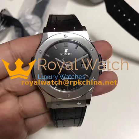 Replica Hublot Classic Fusion Titanium 511.NX.7071.LR JJ Titanium Black Dial Swiss HUB1112