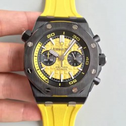 Royal Oak Offshore Diver Chrono 26703 JHF Ceramic Yellow Dial Swiss 3124