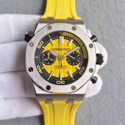 Royal Oak Offshore Diver Chrono 26703ST.OO.A051CA.01 JF SS Yellow Dial Swiss 3124