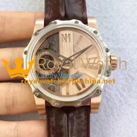 Replica Antoine Preziuso Monumental Tourbillon CY Stainless Steel & Rose Gold Rose Gold Skeleton Dial Swiss Caliber APG1928