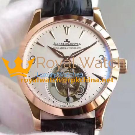 Replica Jaeger-LeCoultre Master Grande Tradition Tourbillon BM Rose Gold White Dial Swiss Tourbillon
