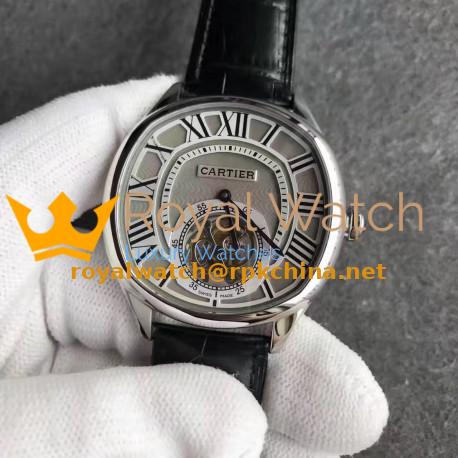 Replica Drive de Cartier Tourbillon W4100013 TF Stainless Steel Grey Dial Swiss 9452MC