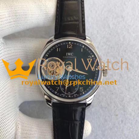 Replica IWC Portugieser Tourbillon IW546301 YL Stainless Steel Black Dial Swiss Caliber 65192