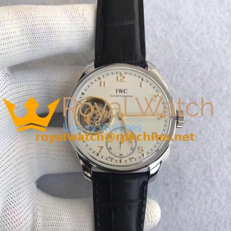 Replica IWC Portugieser Tourbillon IW546301 YL Stainless Steel White Dial Swiss Caliber 65192