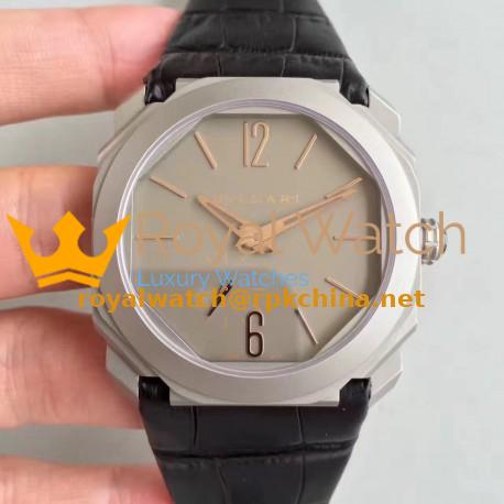 Replica Bvlgari Octo Finissimo 102711 JL Titanium Grey Dial Swiss 2824-2