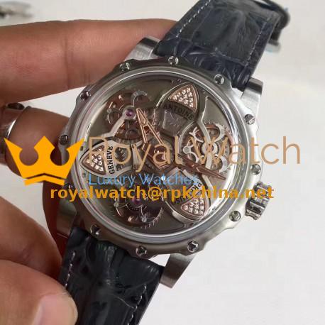 Replica Antoine Preziuso Tourbillon of Tourbillons LE Stainless Steel Silver Skeleton Dial Swiss Caliber AFP-TTR-3X
