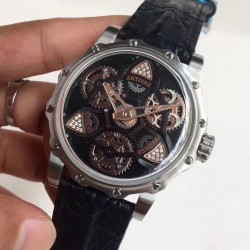 Tourbillon of Tourbillons LEF SS Black Skeleton Dial Swiss Caliber AFP-TTR-3X