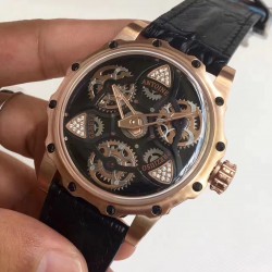 Tourbillon of Tourbillons LEF RG Black Skeleton Dial Swiss Caliber AFP-TTR-3X