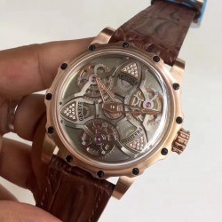 Tourbillon of Tourbillons LEF RG Silver Skeleton Dial Swiss Caliber AFP-TTR-3X