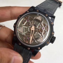 Tourbillon of Tourbillons LEF PVD Silver Skeleton Dial Swiss Caliber AFP-TTR-3X