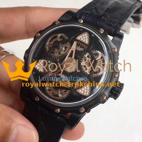 Replica Antoine Preziuso Tourbillon of Tourbillons LE PVD Black Skeleton Dial Swiss Caliber AFP-TTR-3X