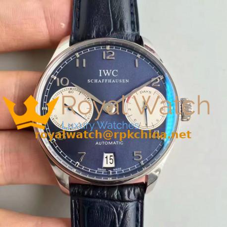 Replica IWC Portugieser Laureus IW500112 ZF Stainless Steel Blue Dial Swiss IWC 51011