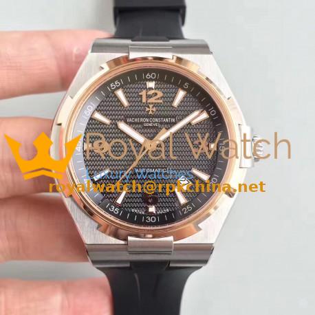 Replica Vacheron Constantin Overseas 47040 JJ Stainless & Rose Gold Steel Black Dial Swiss 2824-2