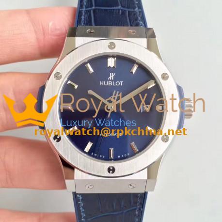 Replica Hublot Classic Fusion Titanium Blue 511.NX.7170.LR JJ Titanium Blue Dial Swiss HUB1112