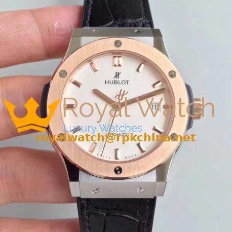 Replica Hublot Classic Fusion Titanium King Gold 511.NO.1181.LR JJ Titanium White Dial Swiss HUB1112