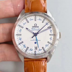 Globemaster Annual Calendar 130.33.41.22.02.001 OMF SS White Dial M9015
