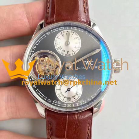 Replica IWC Portugieser Regulator Tourbillon IW544603 N Stainless Steel Anthracite Dial Swiss Caliber 65192