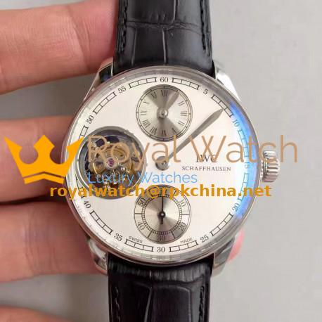 Replica IWC Portugieser Regulator Tourbillon IW544603 N Stainless Steel White Dial Swiss Caliber 65192