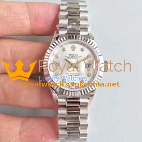 Replica Rolex Lady Datejust 28 279166 28MM N Stainless Steel Silver Dial Swiss 2236