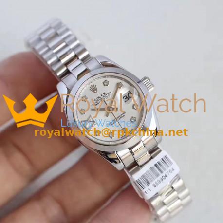 Replica Rolex Lady Datejust 28 279166 28MM N Stainless Steel Mother Of Pearl Dial Swiss 2671