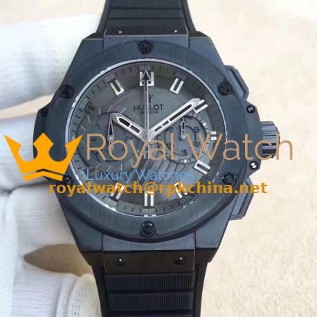 Replica Hublot Big Bang King Power Foudroyante All Black 715.CI.1110.RX HBB V6 Ceramic Black Dial Swiss 7750