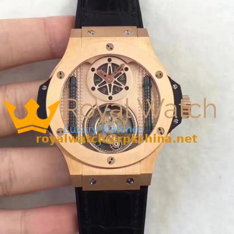 Replica Hublot Big Bang Vendome Tourbillon 305.PX.0009.GR BM Rose Gold Rose Gold Dial Swiss Tourbillon